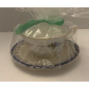 Vintage French Saxon China USA Cup Saucer 22KT Gold